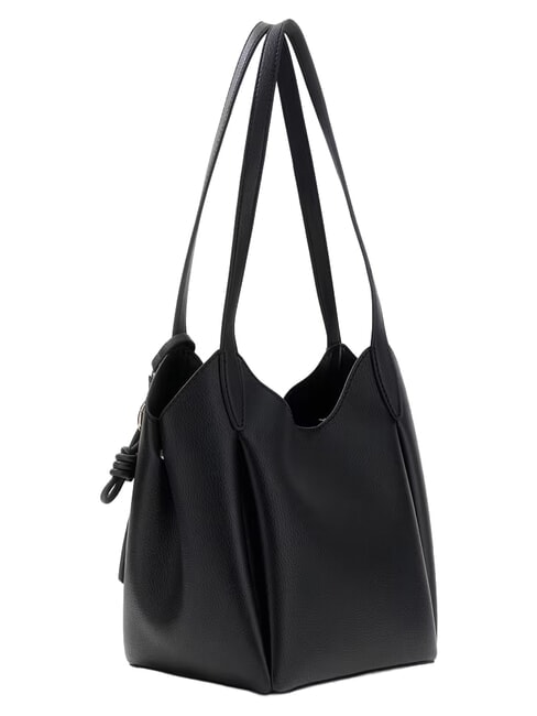 MELODY Bolso de hombro con doble asa. NEGRO - Bolsos Mujer