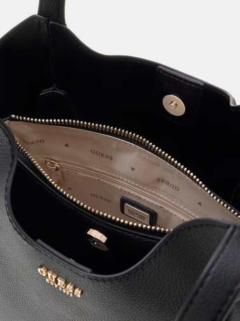 MELODY Bolso de hombro con doble asa. NEGRO - Bolsos Mujer
