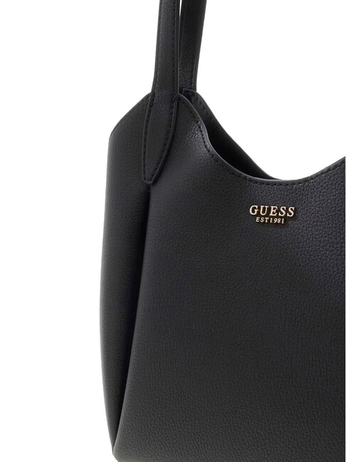 MELODY Bolso de hombro con doble asa. NEGRO - Bolsos Mujer