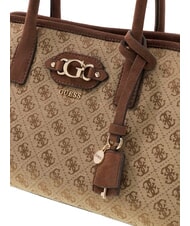 GUESS SAMANTHA Bolso de mano con correa para el hombro. logotipo de caf&eacute; con leche / marr&oacute;n - Bolsos Mujer - 5