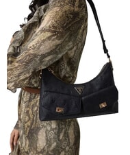 GUESS BLAKE Bolso de hombro logotipo negro - Bolsos Mujer - 2