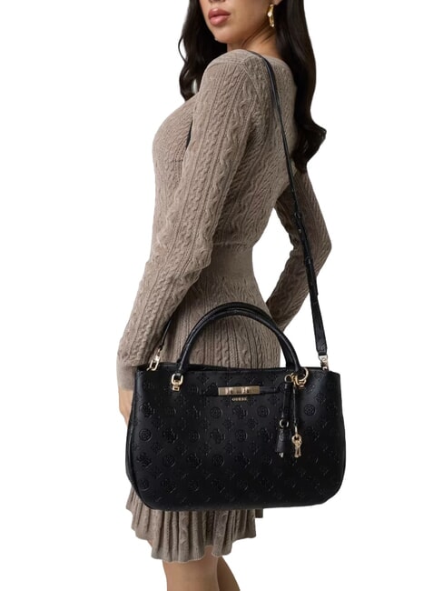 CARMELLA Bolso de mano con correa para el hombro. logotipo negro - Bolsos Mujer