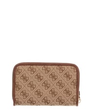 GUESS SAMANTHA Cartera mediana con cremallera. logotipo de caf&eacute; con leche / marr&oacute;n - Carteras Mujer - 2