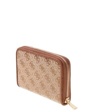 GUESS SAMANTHA Cartera mediana con cremallera. logotipo de caf&eacute; con leche / marr&oacute;n - Carteras Mujer - 3