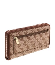 GUESS SAMANTHA Cartera grande con cremallera. logotipo de caf&eacute; con leche / marr&oacute;n - Carteras Mujer - 3