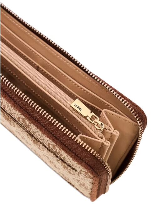SAMANTHA Cartera grande con cremallera. logotipo de caf&eacute; con leche / marr&oacute;n - Carteras Mujer
