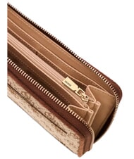 GUESS SAMANTHA Cartera grande con cremallera. logotipo de caf&eacute; con leche / marr&oacute;n - Carteras Mujer - 4