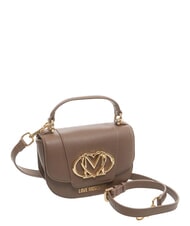 LOVE MOSCHINO OVAL FRIEZE Minibolso de hombro chocolate - Bolsos Mujer - 2