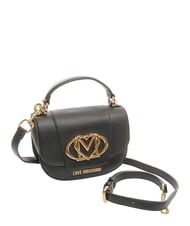 LOVE MOSCHINO OVAL FRIEZE Minibolso de hombro negro - Bolsos Mujer - 2