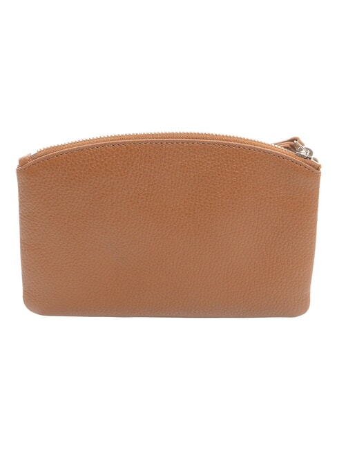 ROUNDED ENVELOPE Bolso de mano de cuero co&ntilde;ac - Bolsos Mujer