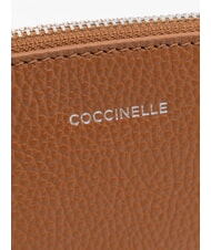 COCCINELLE ROUNDED ENVELOPE Bolso de mano de cuero co&ntilde;ac - Bolsos Mujer - 4