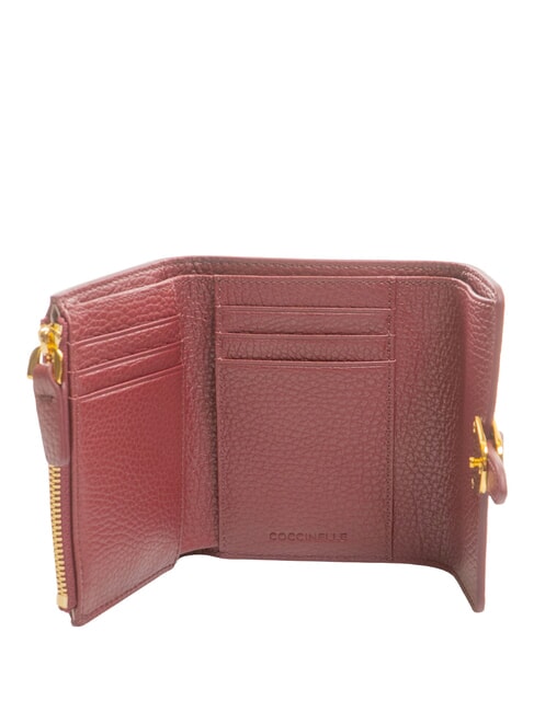 CAMPUS Cartera peque&ntilde;a de cuero grosella - Carteras Mujer