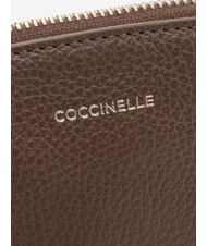 COCCINELLE ROUNDED ENVELOPE Bolso de mano de cuero morena - Bolsos Mujer - 4