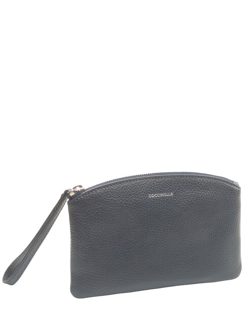 ROUNDED ENVELOPE Bolso de mano de cuero azul medianoche - Bolsos Mujer