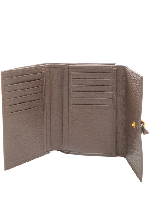 CHERRY Cartera mediana de cuero morena - Carteras Mujer