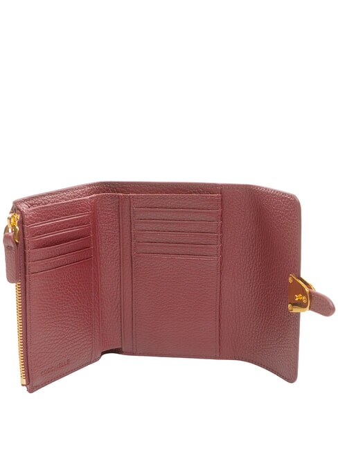 CAMPUS Cartera mediana de cuero grosella - Carteras Mujer