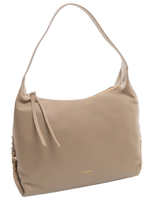 ALMADA Bolso de hombro de piel topo c&aacute;lido - Bolsos Mujer