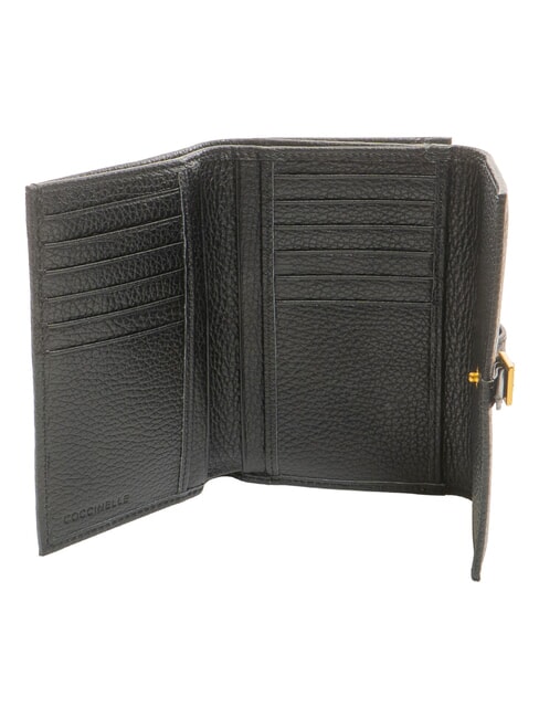 CHERRY Cartera mediana de cuero negro - Carteras Mujer