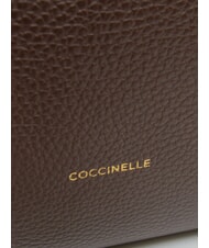 COCCINELLE ALMADA Bolso de hombro de piel morena - Bolsos Mujer - 4