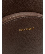 COCCINELLE ALPHA Mochila de cuero morena - Bolsos Mujer - 4