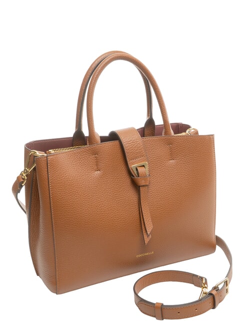 ALBA Bolso de mano con correa para el hombro. co&ntilde;ac - Bolsos Mujer