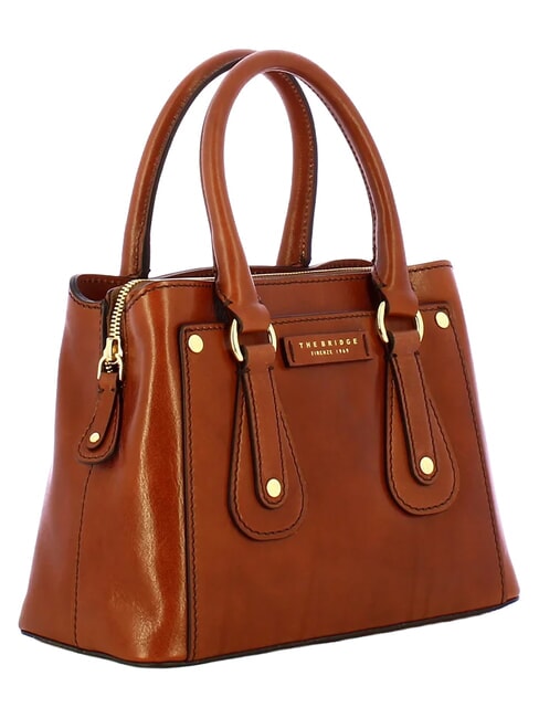 CECILIA Bolso de piel con correa para el hombro. BROWN - Bolsos Mujer