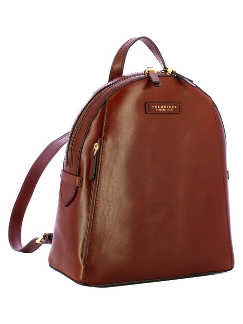 COSTANZA Mochila de piel con bolsillo lateral BROWN - Bolsos Mujer