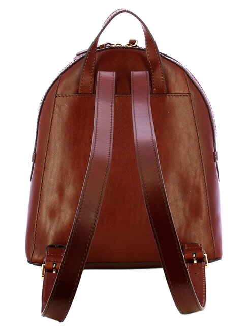 COSTANZA Mochila de piel con bolsillo lateral BROWN - Bolsos Mujer