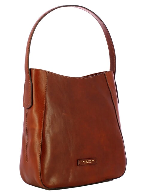 MADDALENA Bolso de hombro tipo hobo, de piel. BROWN - Bolsos Mujer