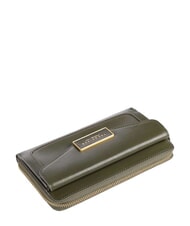 THE BRIDGE GINEVRA Cartera grande de cuero tomillo abb oro - Carteras Mujer - 4