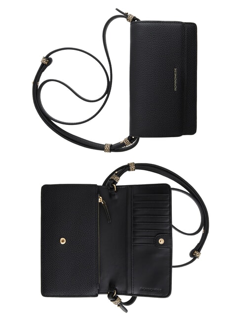 BIRDIE Cartera de piel con correa para el hombro op negro / natural - Carteras Mujer