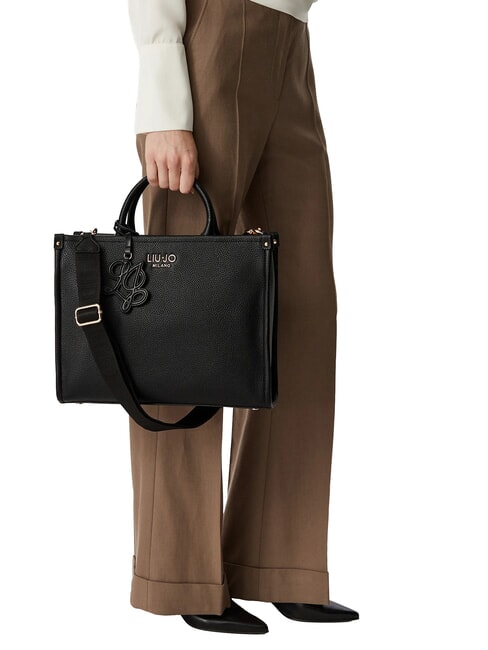 RIDHI Bolso de mano con correa para el hombro. NEGRO - Bolsos Mujer