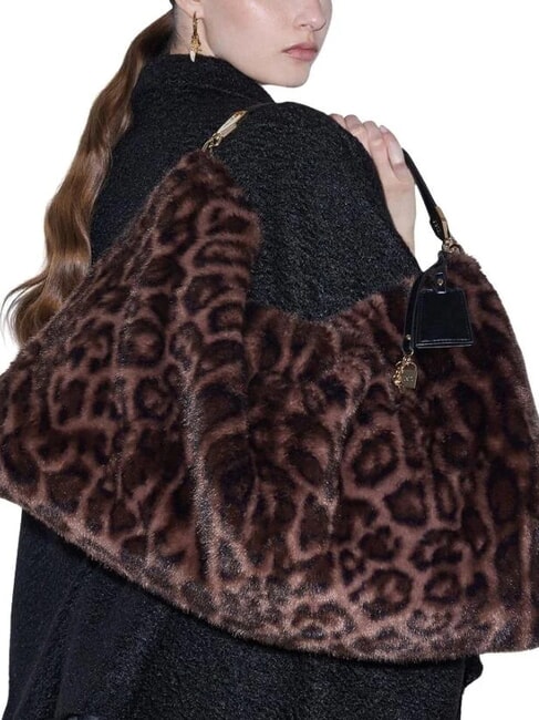 FOULARD Bolso de hombro m&aacute;cula natural. - Bolsos Mujer