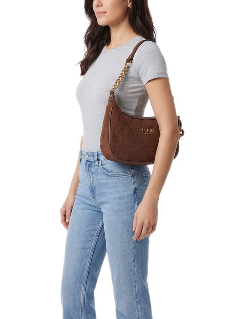RIDHI Embossed Bolso de hombro con correa para el hombro. tabaco - Bolsos Mujer