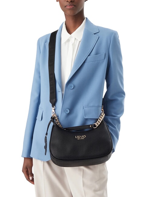 RIDHI Bolso de hombro con correa para el hombro. NEGRO - Bolsos Mujer