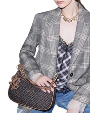 LIUJO RIDHI Jacquard Bolso de hombro con correa para el hombro. t.moro - Bolsos Mujer - 2