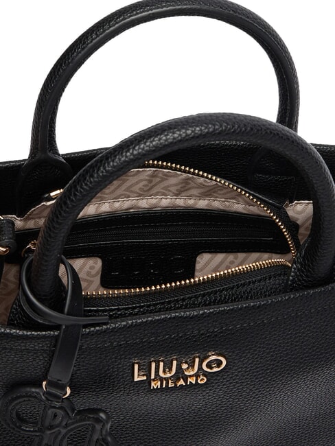 RIDHI Bolso de mano con correa de hombro extra&iacute;ble. NEGRO - Bolsos Mujer