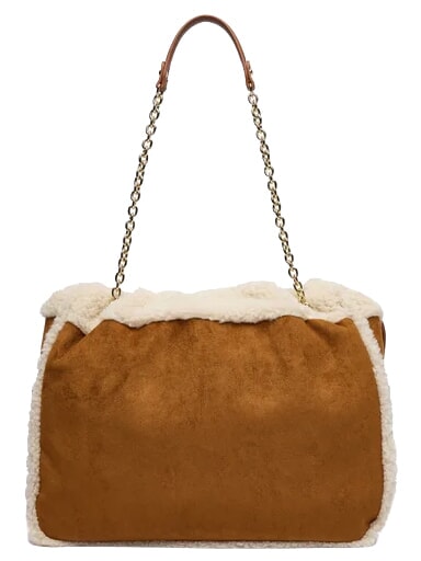 MAX Bolso de hombro con cadena cuero/crudo - Bolsos Mujer