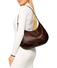 MARIO VALENTINO APOLLINE Bolso de hombro de piel caf&eacute;" - Bolsos Mujer - 2