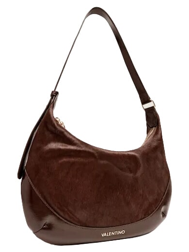 APOLLINE Bolso de hombro de piel caf&eacute;" - Bolsos Mujer