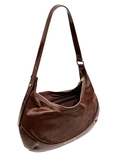 APOLLINE Bolso de hombro de piel caf&eacute;" - Bolsos Mujer