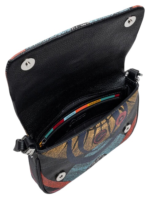 PLANETARIUM Minibolso de hombro con correa para el hombro. planeta.impresi&oacute;n negra - Bolsos Mujer