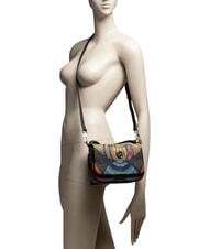 GATTINONI PLANETARIUM Minibolso de hombro con correa para el hombro. planeta.impresi&oacute;n negra - Bolsos Mujer - 5