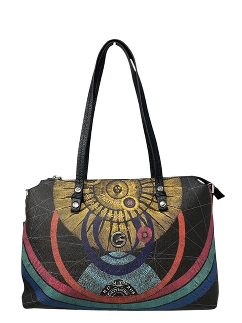 PLANETARIUM Bolsa de compras, bolso de hombro planeta.impresi&oacute;n negra - Bolsos Mujer