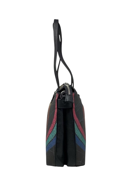PLANETARIUM Bolsa de compras, bolso de hombro planeta.impresi&oacute;n negra - Bolsos Mujer