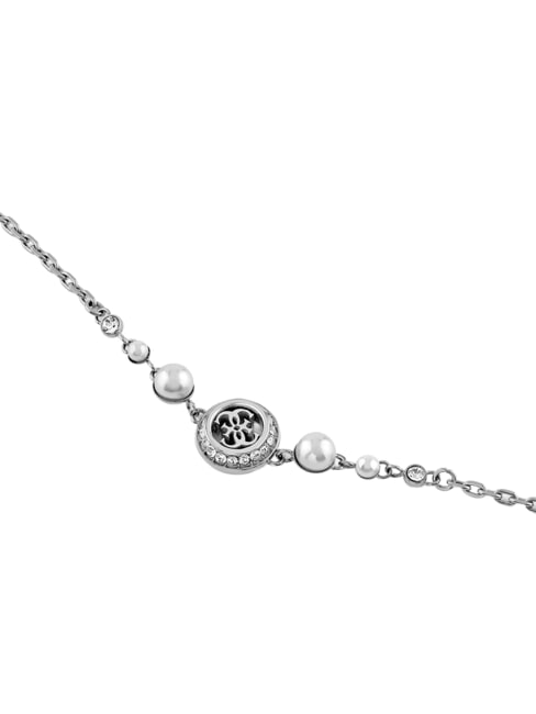TINY PEARLY Collar con dije central con logo G SILVER - Collares