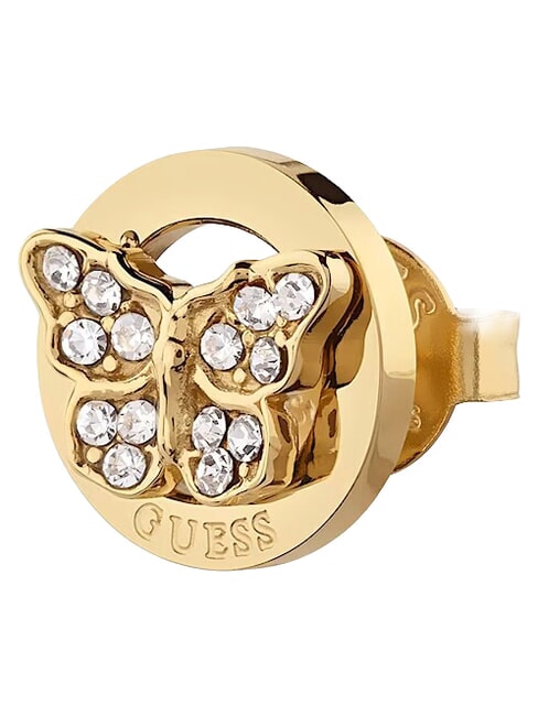 BORBOLETA Pendientes con dije de mariposa oro amarillo - Pendientes
