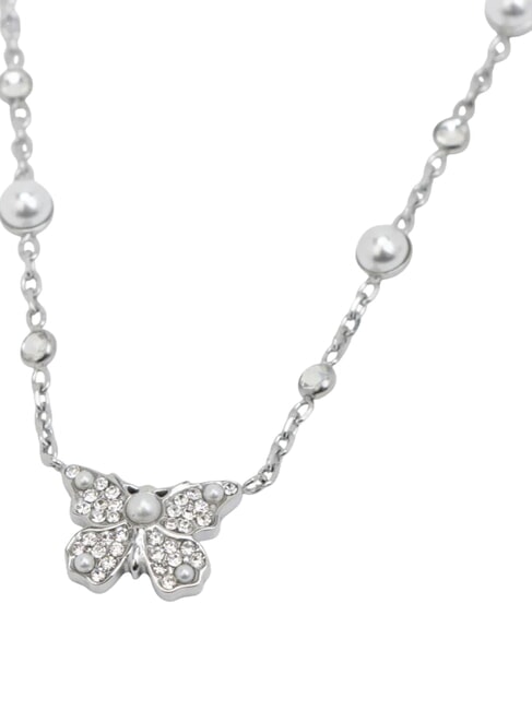 BORBOLETA Collar con colgante de mariposa SILVER - Collares