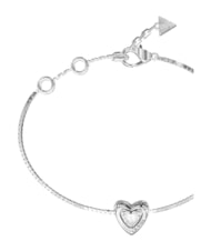 GUESS BELOVED Pulsera con dije en forma de coraz&oacute;n SILVER - Pulseras - 2