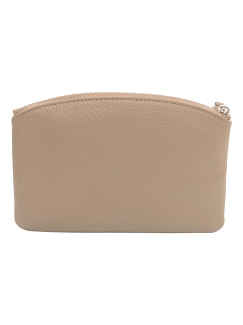 ROUNDED ENVELOPE Bolso de mano de cuero topo c&aacute;lido - Bolsos Mujer